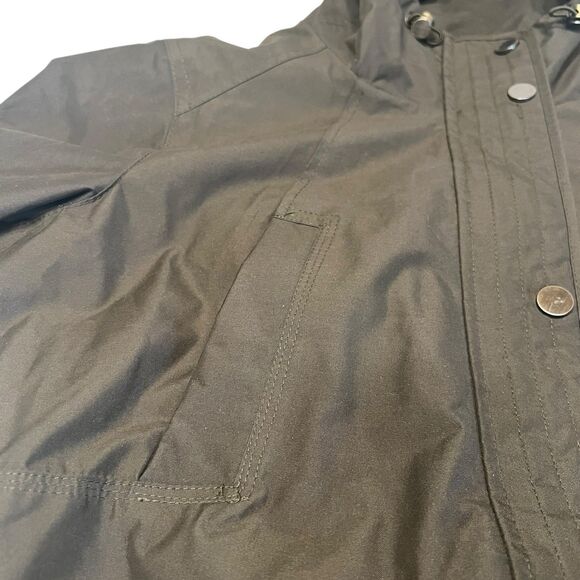 Giacca Olive Hooded Utility Parka Jacket XL Gorpcore Quiet Luxury Fall Layering - Picture 11 of 16